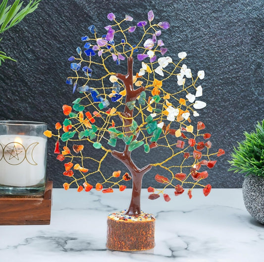 Shri Laxmi enterprises 7 Chakra Gemstone Healing Tree – Crystal Feng