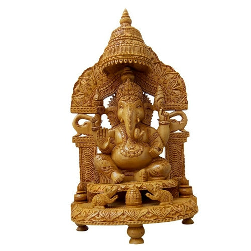 Lard meraw ganesh umbrella carving with mushak