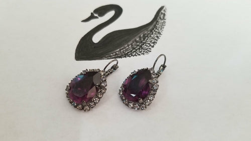 Swarovski Crystal Pear Shaped Statement Earrings, Bridal/Bridesmaid