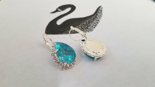 Swarovski Crystal Pear Shaped Statement Earrings, Bridal/Bridesmaid