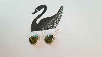 Swarovski Crystal Pear Shaped Statement Earrings, Bridal/Bridesmaid