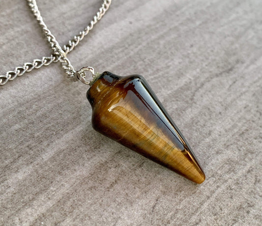 Tigers Eye Dowsing Pendulum Bracelet