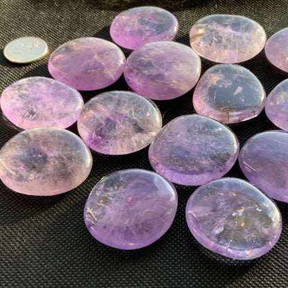 Amethyst Crystal Polished Palm Stones