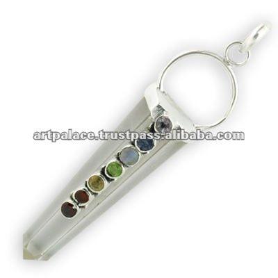 Chakra Crystal Pencil Pendant - Healing Energy Jewelry