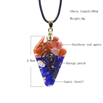 Orgonite Pendant Healing Health Crystal Necklace For Women Energy