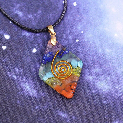 Orgone Stone Sweater Chain Necklace Orgonite Necklace Reiki Healing