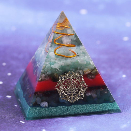 Orgonite Pyramid Energy Crystal Chakra Healing Reiki Converter To