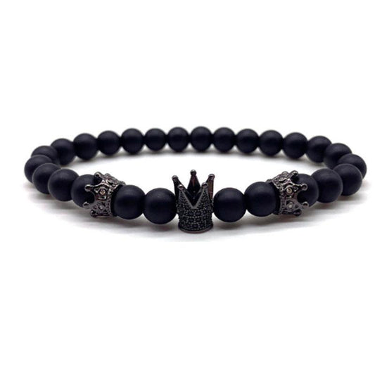Beaded 2020 bracelet fashion men's crown 8mm tiger eye stone beads
