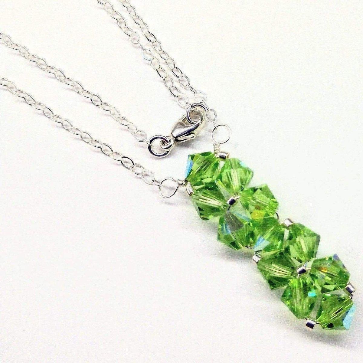 Handmade Wire Woven Crystal Rock Candy Necklace in Various Colors
