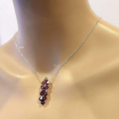 Handmade Wire Woven Crystal Rock Candy Necklace in Various Colors