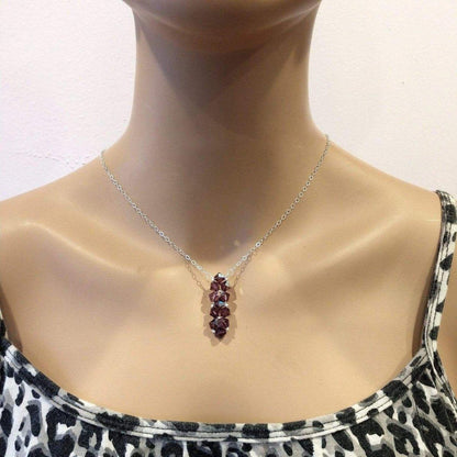 Handmade Wire Woven Crystal Rock Candy Necklace in Various Colors